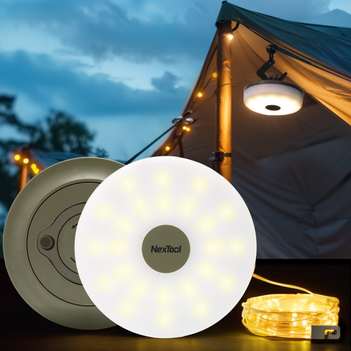 Кемпинговый фонарь-гирлянда NexTool Milky Way - GW20, белая (20 метров)  