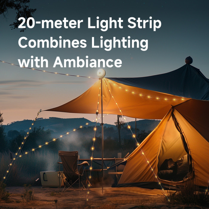 Кемпинговый фонарь-гирлянда NexTool Milky Way - GW20, белая (20 метров)  