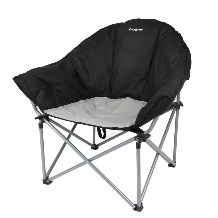 Шезлонг KingCamp Heavy duty steel folding chair (KC3976) Black/grey 