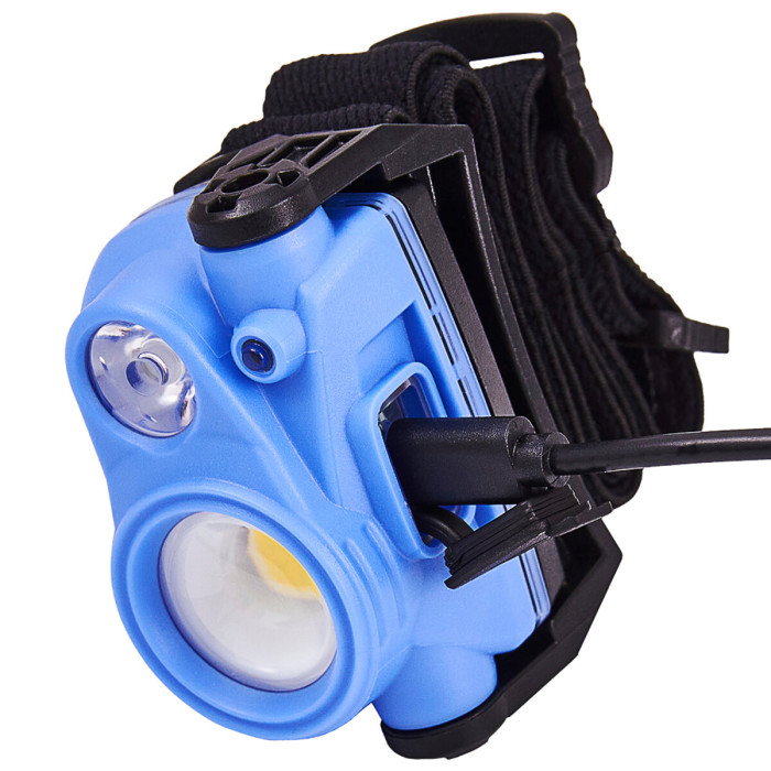 Фонарь налобный Brevia 400Lm+200Lm, 3W+3W COB, 1200mAh IP65  