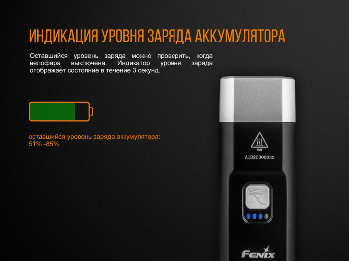 Велофара Fenix BC25R Cree XP-G3  