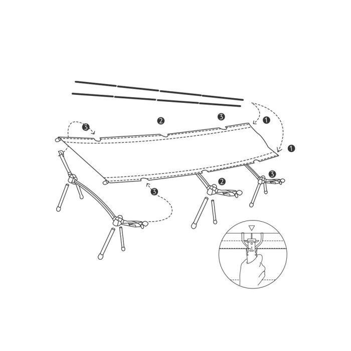 Кровать складная Naturehike ультралегкая NH19JJ006, алюминий, зеленый  