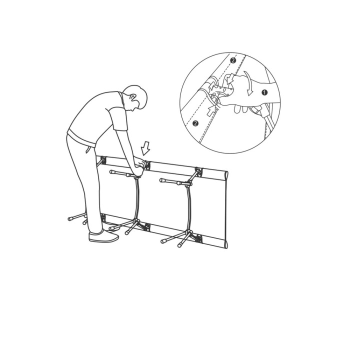 Кровать складная Naturehike ультралегкая NH19JJ006, алюминий, зеленый  