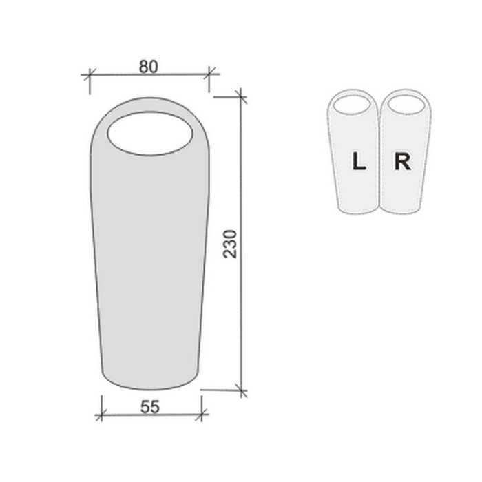 Спальный мешок Terra Incognita Compact 700 L красный-серый  