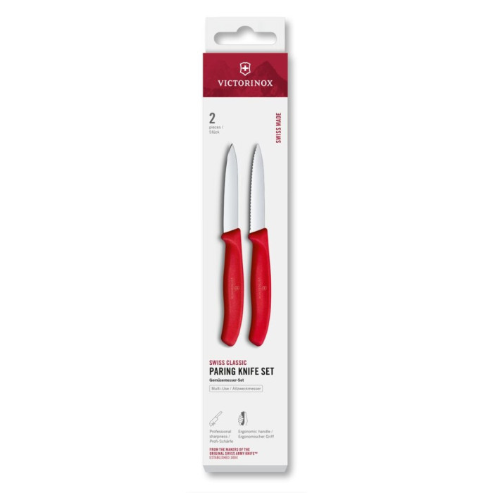 Набор ножей для чистки овощей Victorinox Swiss Classic 2 ножа красн 6.7691.2C1  