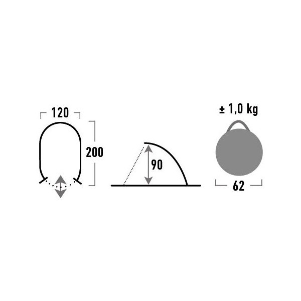 Палатка High Peak Calobra 80 (Aluminium/Dark Grey)  