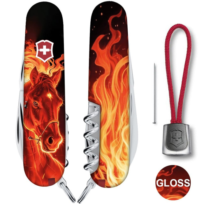 Складной нож Victorinox SPARTAN ZODIAC Красный огненный конь 1.3603.Z5200pk  