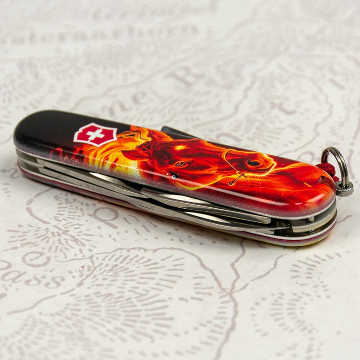 Складной нож Victorinox SPARTAN ZODIAC Красный огненный конь 1.3603.Z5200pk  