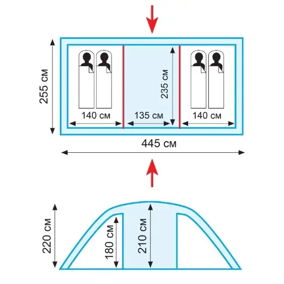 Палатка Tramp Eagle 4 (v2) TRT-086, четырехместная  