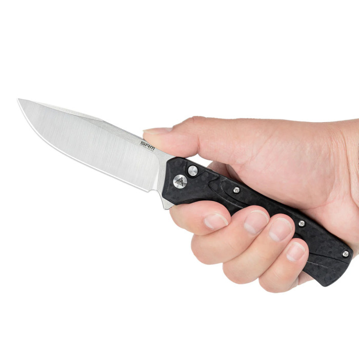 Нож складной туристический SRM (9.2 см) 14C28N / G10 черный  