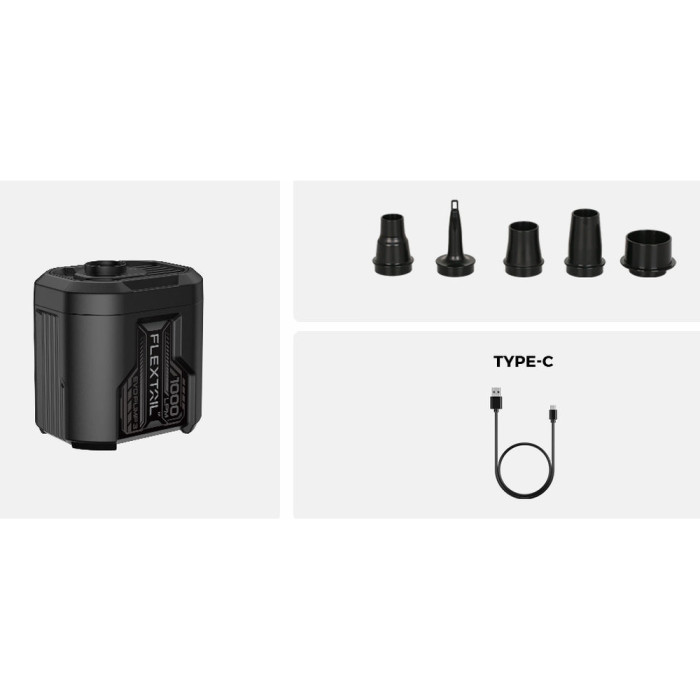 Портативный воздушный насос Flextail Evo Pump 3, 1000 л/мин, черный  