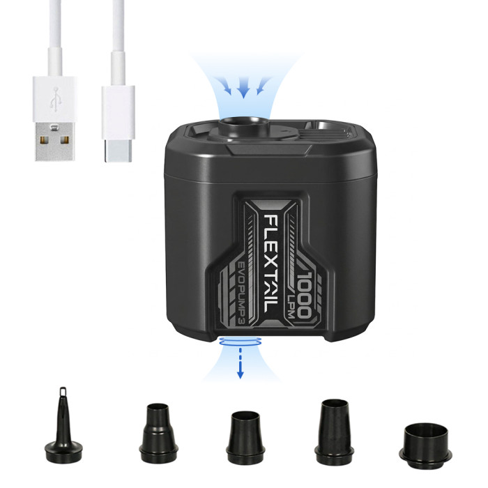 Портативный воздушный насос Flextail Evo Pump 3, 1000 л/мин, черный  
