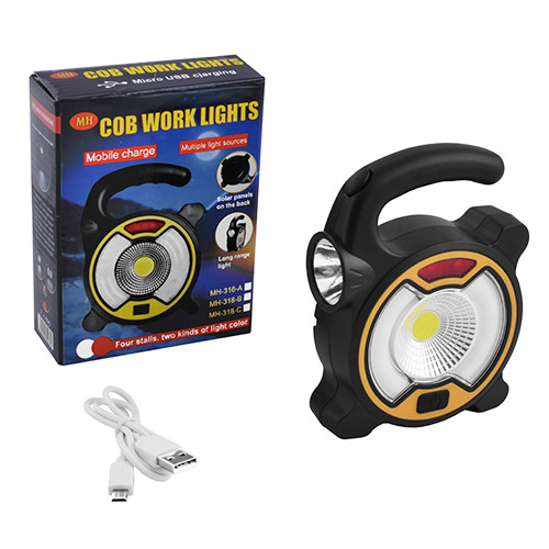 Фонарь кемпинг переносной Police MH-318-B-COB+6SMD+1W  