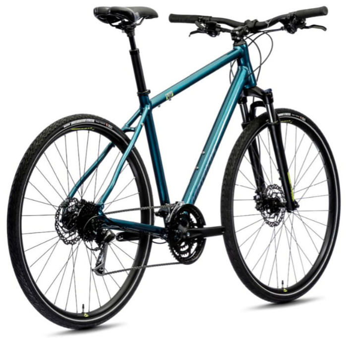 Велосипед Merida 2021 crossway 100 s(47) teal-blue(silver-blue/lime)  