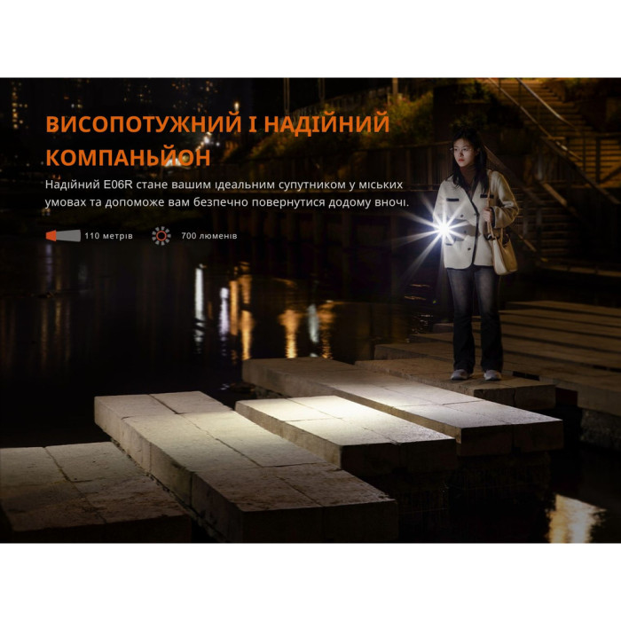 Фонарь наключный Fenix ​​E06R бирюзовый  