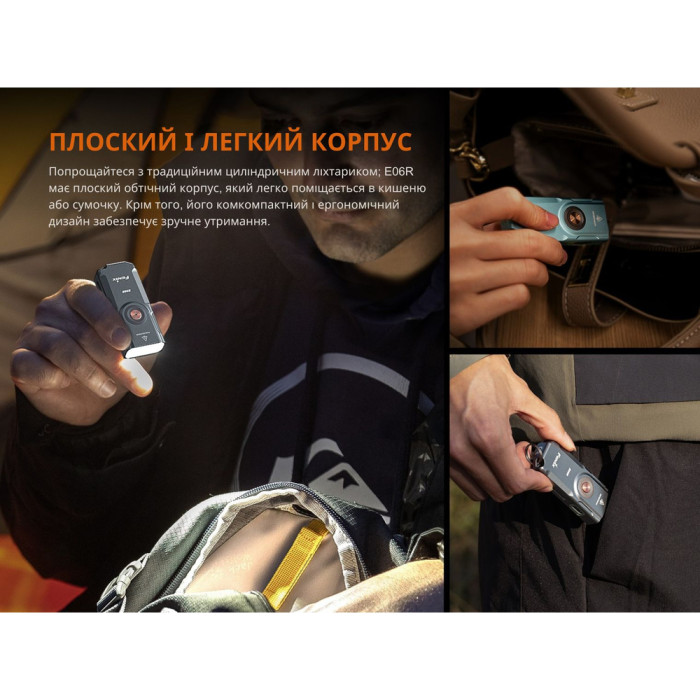 Фонарь наключный Fenix ​​E06R бирюзовый  