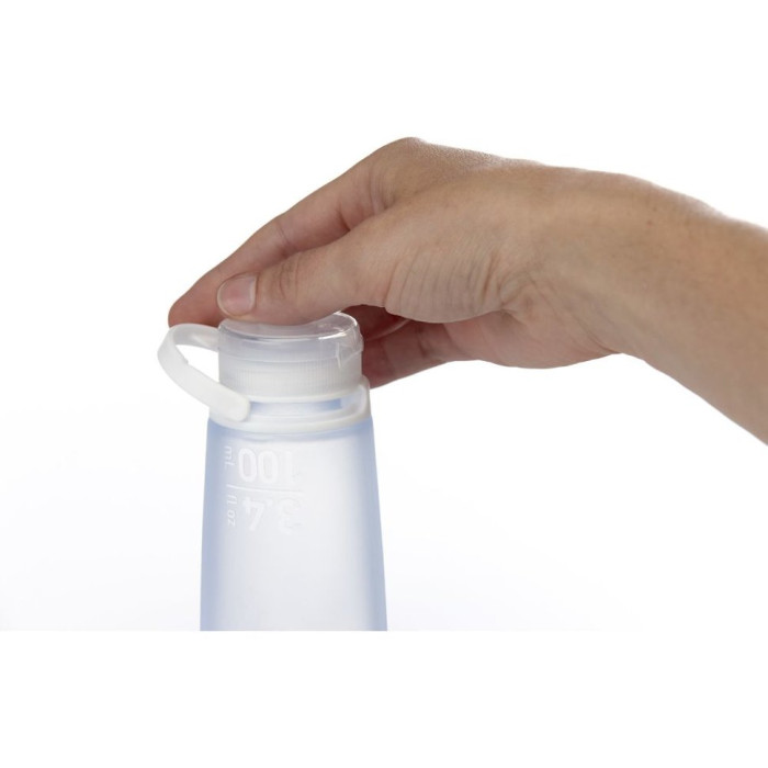 Набор силиконовых бутылочек Humangear GoToob + 3-Pack Large (прозрачный, зеленый, синий)  