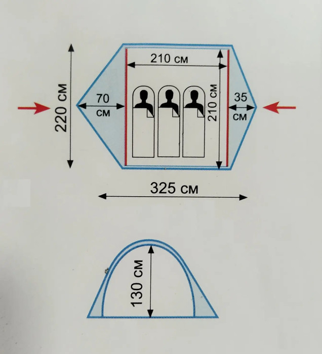 Палатка Tramp Quick 3 (v2), TRT-097  