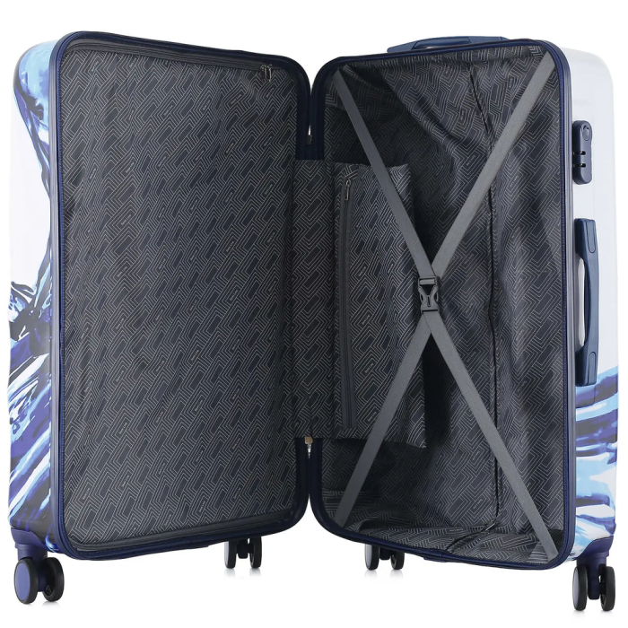 Чемодан Semi Line 28" (L) White/Blue Print (T5653-3)  