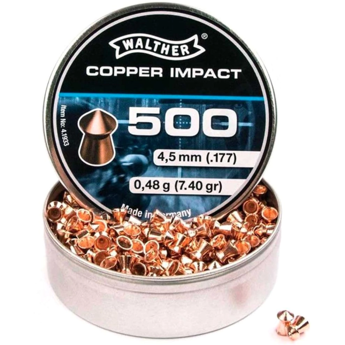 Шарики Umarex Walther Pointed Waisted Pellets 0,48 гр. кол.177, 500шт. (4.1933)  