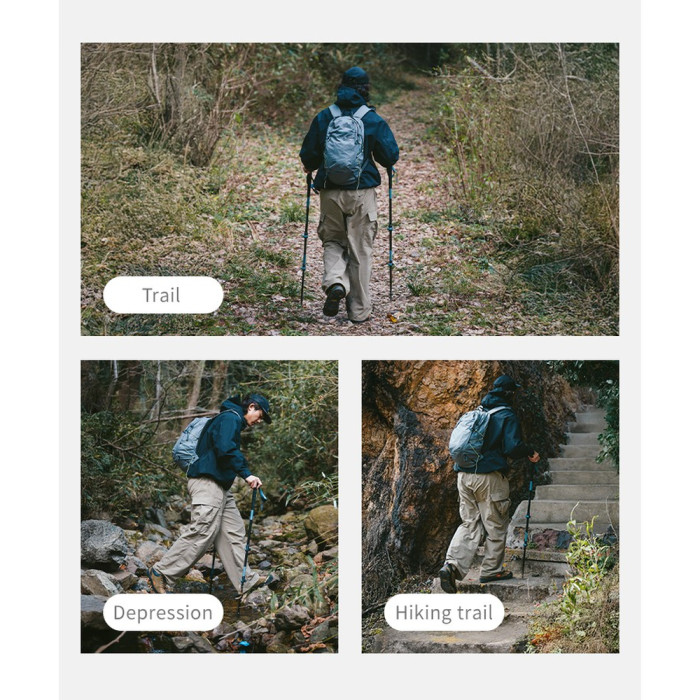 Трекинговая палка Naturehike CNK2550DS012, 61-125 см, синяя  