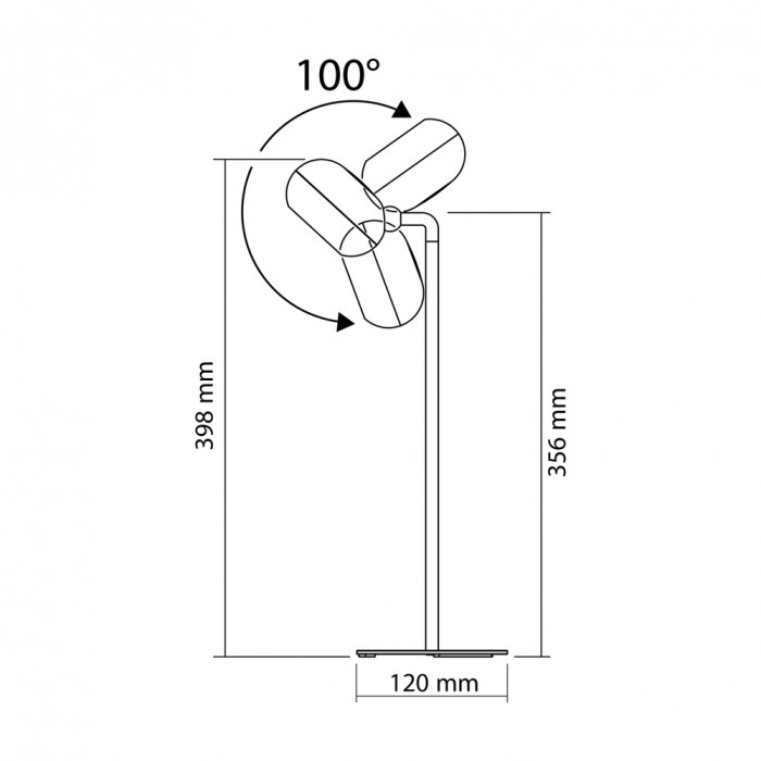 Настольная лампа аккумуляторная Videx LED VLE-TF18W 3W белый  