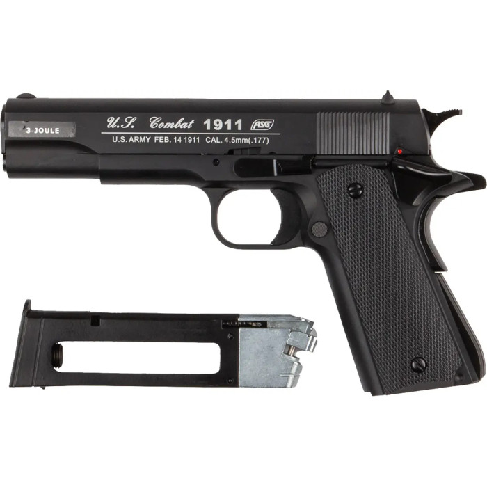 Пистолет пневматический ASG US-C. Blowback. СО2 кол. 4,5 мм BB  