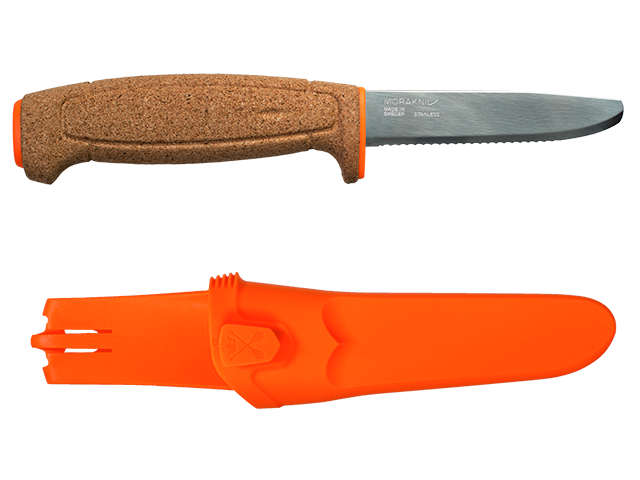 Нож Morakniv Floating Serrated Knife, нержавеющая сталь, пробковая ручка, 13131  