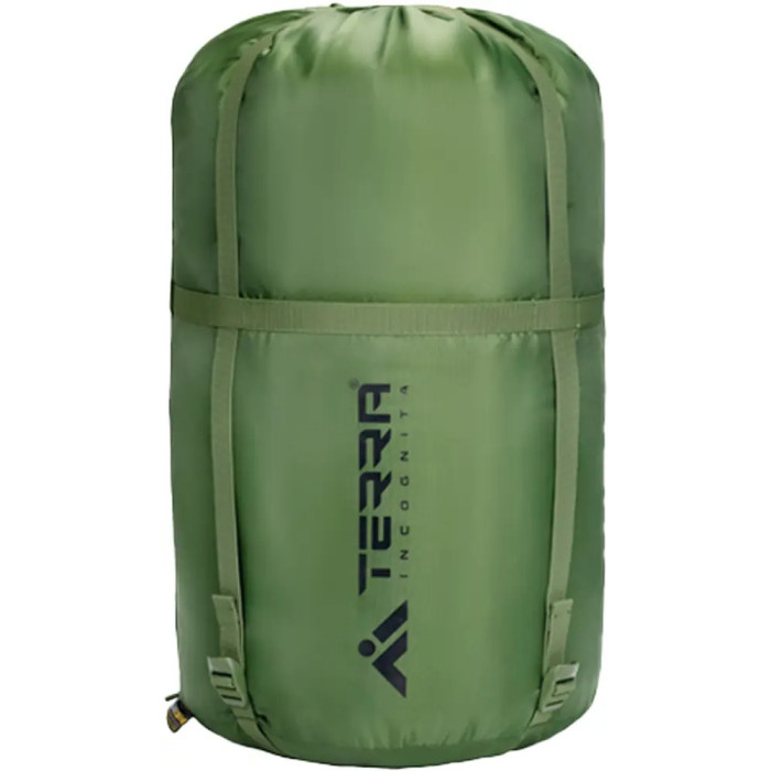 Спальный мешок Terra Incognita Polus 400 центральная застежка Темно-оливковый  