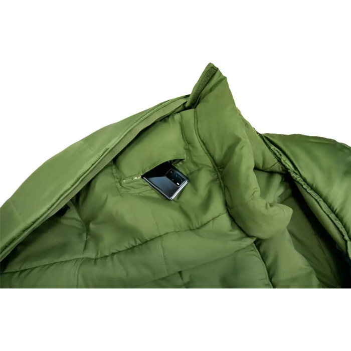 Спальный мешок Terra Incognita Polus 400 центральная застежка Темно-оливковый  