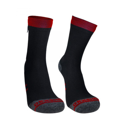 Водонепроницаемые носки DexShell Running Lite Socks, красные полоски, XL