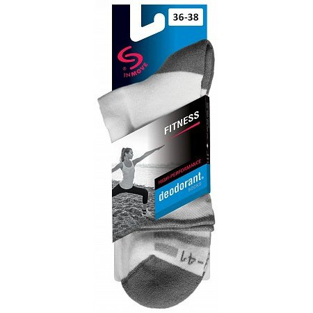 Термоноски InMove Fitness Deodorant Зеленый с темно-синим, 39-41  