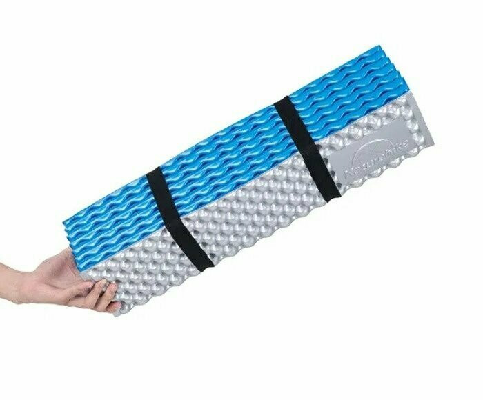 Коврик складной IXPE Naturehike NH19QD008, алюминиевая пленка, 185x56х1,8 см, голубой  