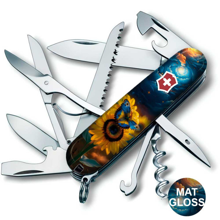 Складной нож Victorinox HUNTSMAN UKRAINE Звездная бабочка  