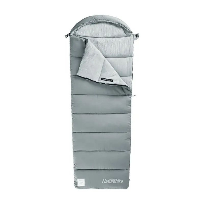 Спальник с капюшоном Naturehike M180 NH20MSD02, правый, серый (6975641886600)  