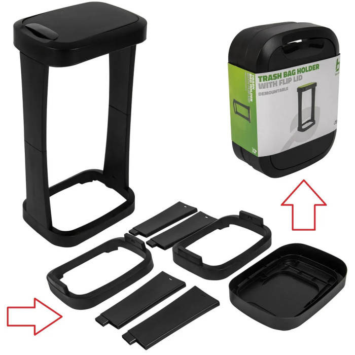 Корзина для мусора складная Bo-Camp Flip Lid 120L Black (6315225)  