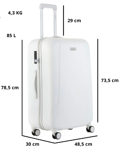 Чемодан CarryOn Skyhopper TSA (L) White (502417)  