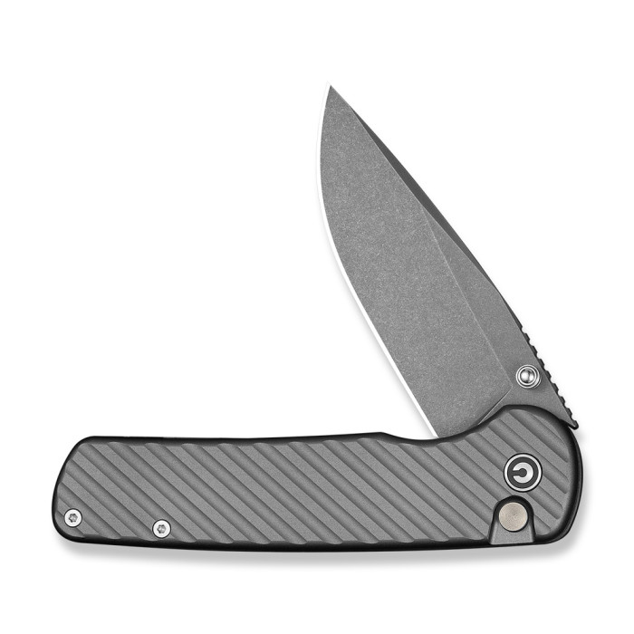 Нож складной туристический Civivi Iron Tide (8.2 см) 14C28N / Aluminum серый  