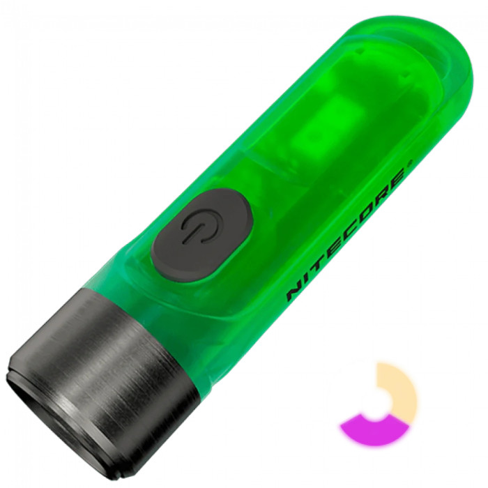 Фонарь наключный Nitecore TIKI GITD (Osram P8+UV, 300 люмен, 7 режимов, USB-С), люминесцентный  