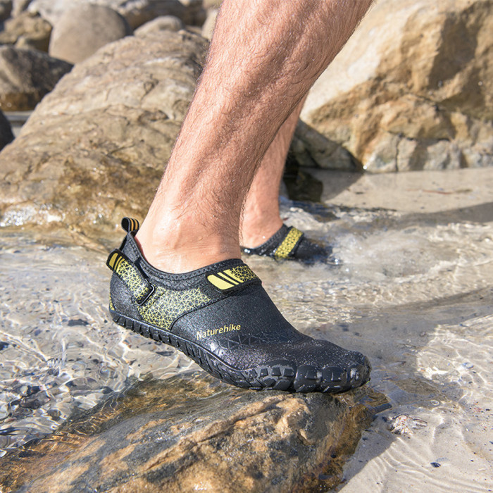 Силиконовые противоскользящие ботинки аквашузы Naturehike NH20FS022, 47, черные  