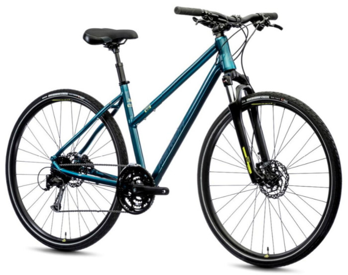 Велосипед Merida 2021 crossway 100 s(l) teal-blue(silver-blue/lime)  