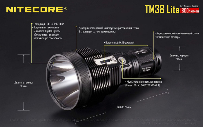 Фонарь Nitecore TM38 lite  