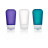 Набор силиконовых бутылочек Humangear GoToob + 3-Pack Large (прозрачный, фиолетовый, бирюзовый)