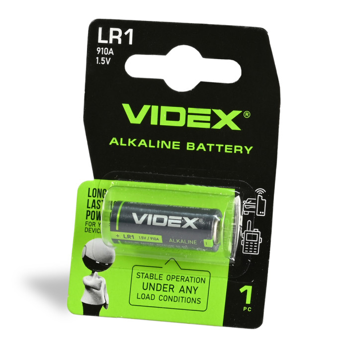 Батарейки щелочные Videx LR1 1шт  