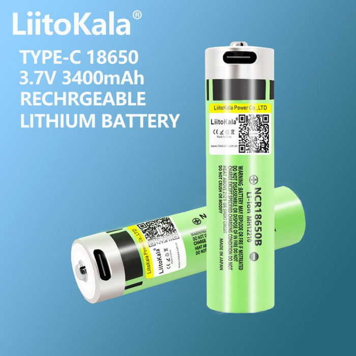 Аккумулятор LiitoKala Lii-USB-34B 18650 3400mah  