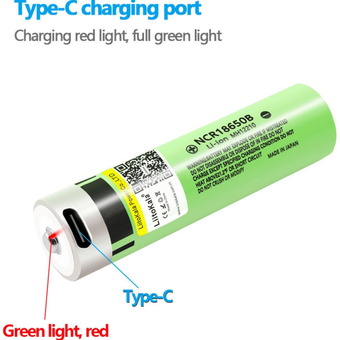 Аккумулятор LiitoKala Lii-USB-34B 18650 3400mah  