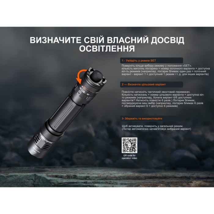 Фонарь тактический ручной Fenix PD45R ACE 3200лм  