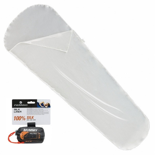 Вкладыш для спального мешка Ferrino Liner Silk Mummy White 