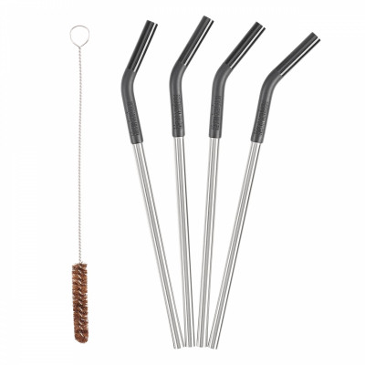 Набор стальных трубочек Klean Kanteen 5 Piece Straw Set Black