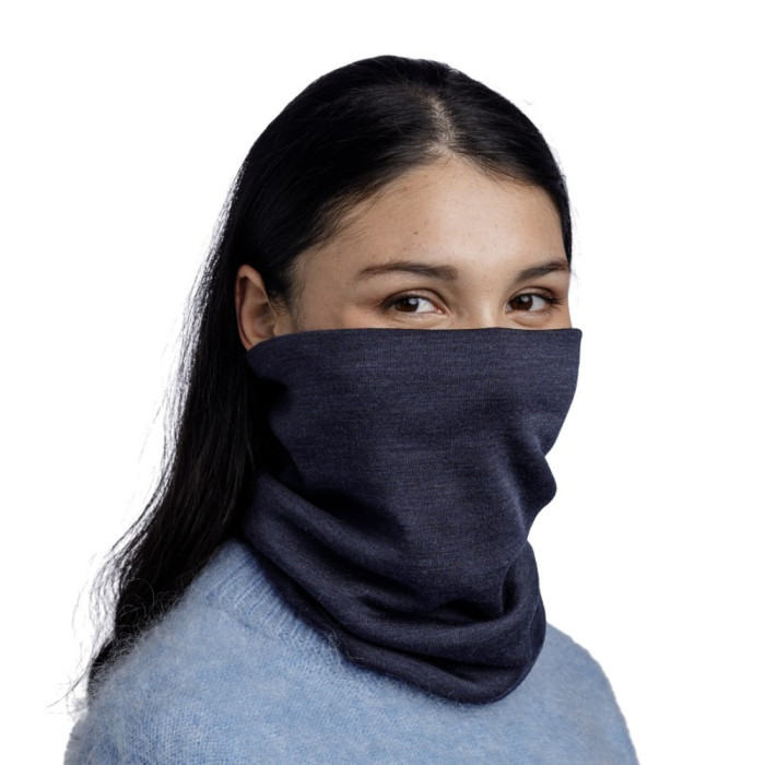 Шарф-труба Buff Merino Heavyweight Neck Warmer solid Indigo  